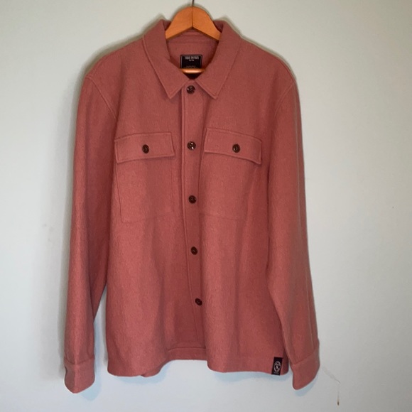 Italian Boucle Knit Shirt Jacket 